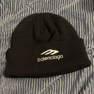 Balenciaga Black Logo Beanie